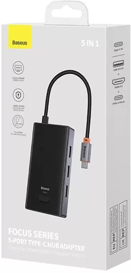 Док-станция Baseus Focus Series 5 Port Type-C Hub Adapter WKYY030113 фото 5