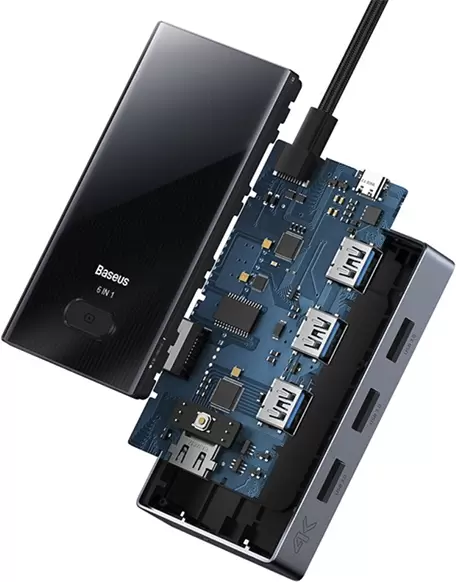 Док-станция Baseus Focus Series 6 Port Type-C Hub Adapter WKYY030213 фото 4