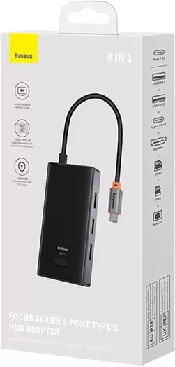 Док-станция Baseus Focus Series 8 Port Type-C Hub Adapter WKYY030313 фото 5
