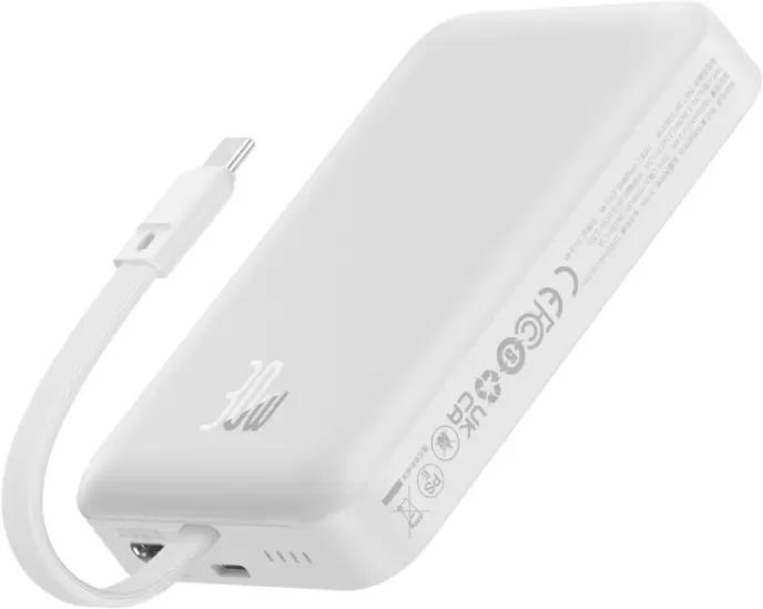 Baseus Magnetic Fast Charge Power Bank Type-C Edition 30W 10000mAh (белый)