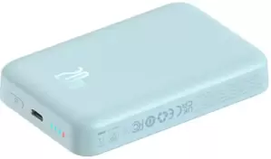 Портативное зарядное устройство Baseus Magnetic Mini Air Wireless Fast Charge Power Bank 20W 10000mAh (голубой) фото