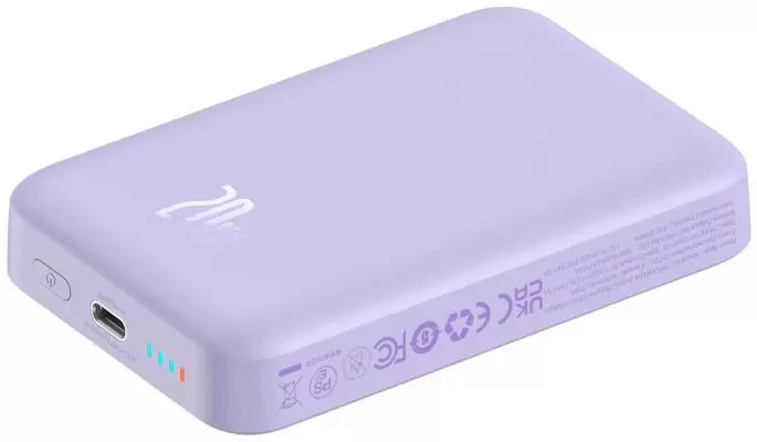 Baseus Magnetic Mini Air Wireless Fast Charge Power Bank 20W 10000mAh (сиреневый)