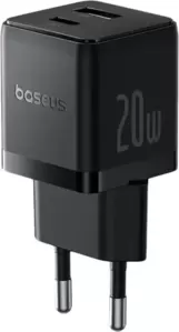 Сетевое зарядное Baseus Palm Fast Charger C+U 20W EU P10111608113-00 (черный) фото