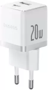 Сетевое зарядное Baseus Palm Fast Charger C+U 20W EU P10111608213-01 (белый) фото