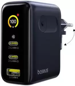 Сетевое зарядное Baseus PicoGo AE21 Fast Charger 2C+U 100W EU E0121B00 фото