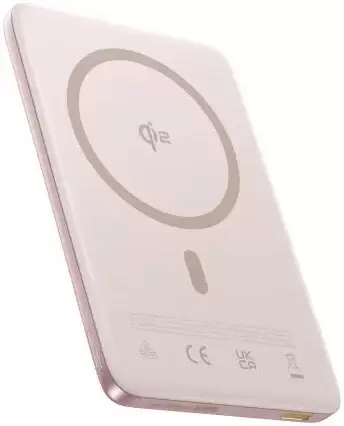 Baseus PicoGo AM41 Ultra-Slim Qi2 Magnetic Power Bank 10000mAh (розовый)