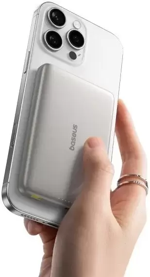 Портативное зарядное устройство Baseus PicoGo AM41 Ultra-Slim Qi2 Magnetic Power Bank 10000mAh (титановый) фото 2