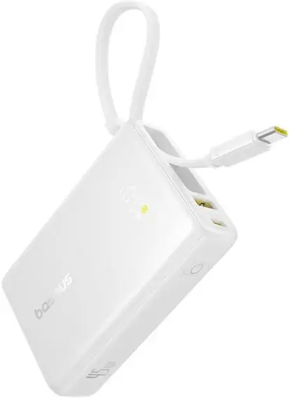 Baseus Picogo PPPG-1W45C Digital Display Power Bank 45W 10000mAh (белый)