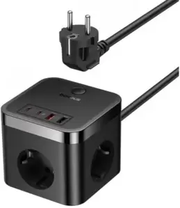 Сетевое зарядное Baseus PowerCombo Cube Power Strip 3AC+2U+2C 30W E00066400117-00 фото