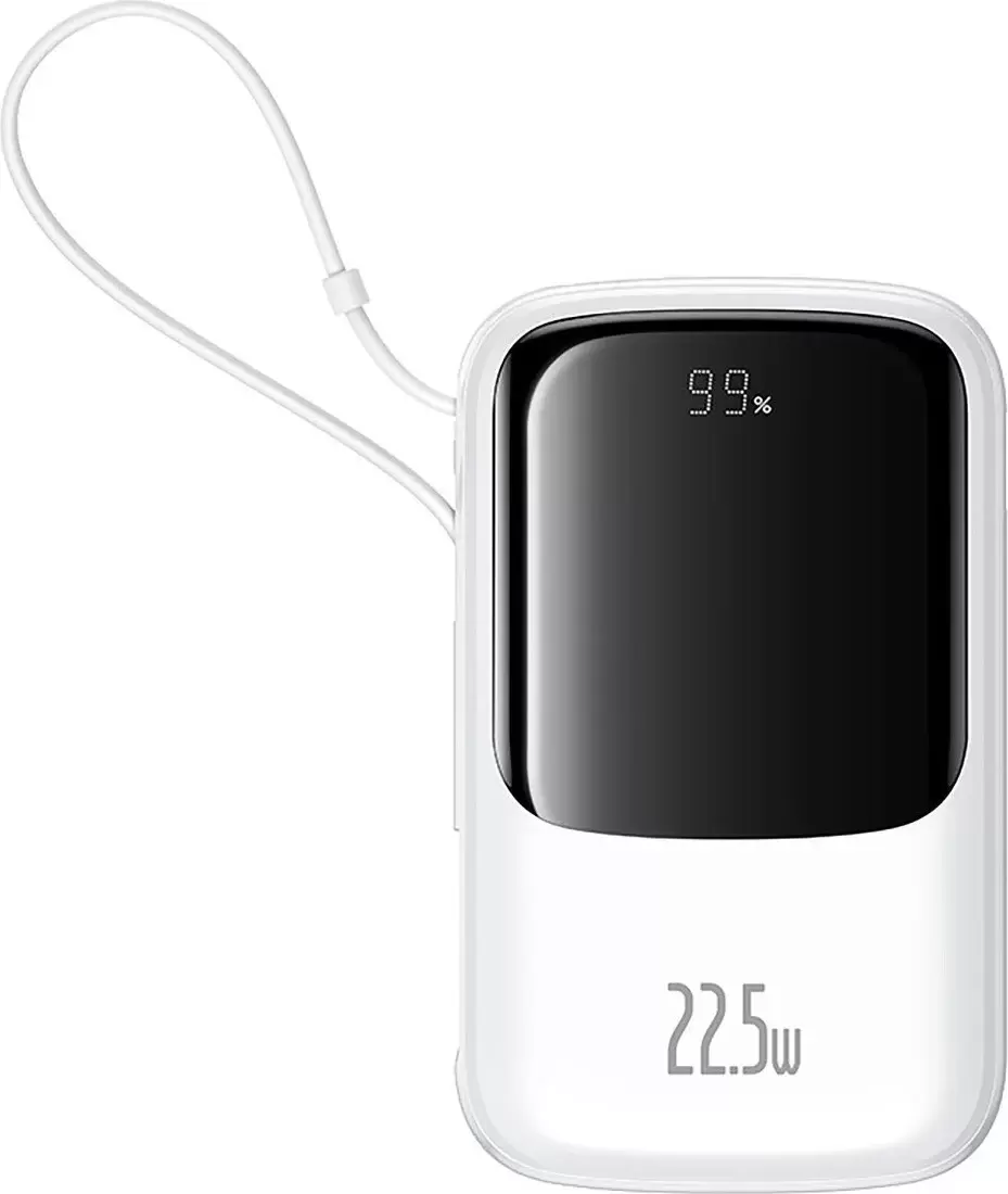 Baseus Qpow Pro+ Digital Display Fast Charge 22.5W 10000mAh (белый)