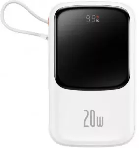 Портативное зарядное устройство Baseus Qpow Pro Digital Display Fast Charge 10000mAh 20W (белый) фото