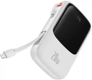 Портативное зарядное устройство Baseus Qpow Pro Digital Display Fast Charge Power Bank iP Edition 20W 10000mAh (белый) фото