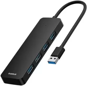 USB-хаб Baseus UltraJoy Series 4-Port HUB Lite Adapter USB-A to 4 USB 3.0 (черный) фото