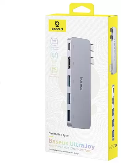 Док-станция Baseus UltraJoy Series 5-Port Hub Direct-Link Type B00052801811-04 фото 2