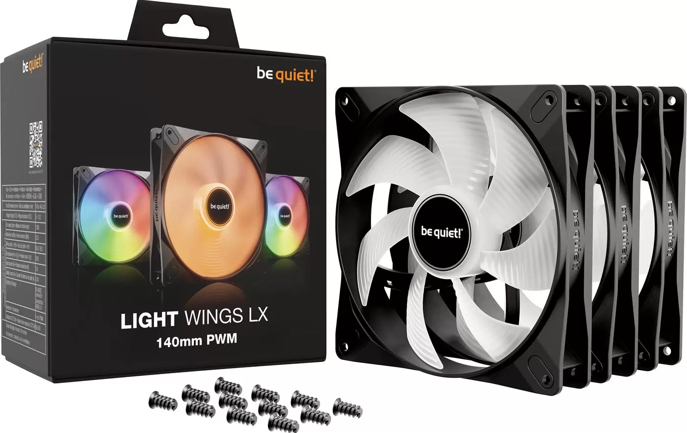 Комплект вентиляторов для корпуса be quiet! Light Wings LX 140mm PWM 3-Pack BL127 фото