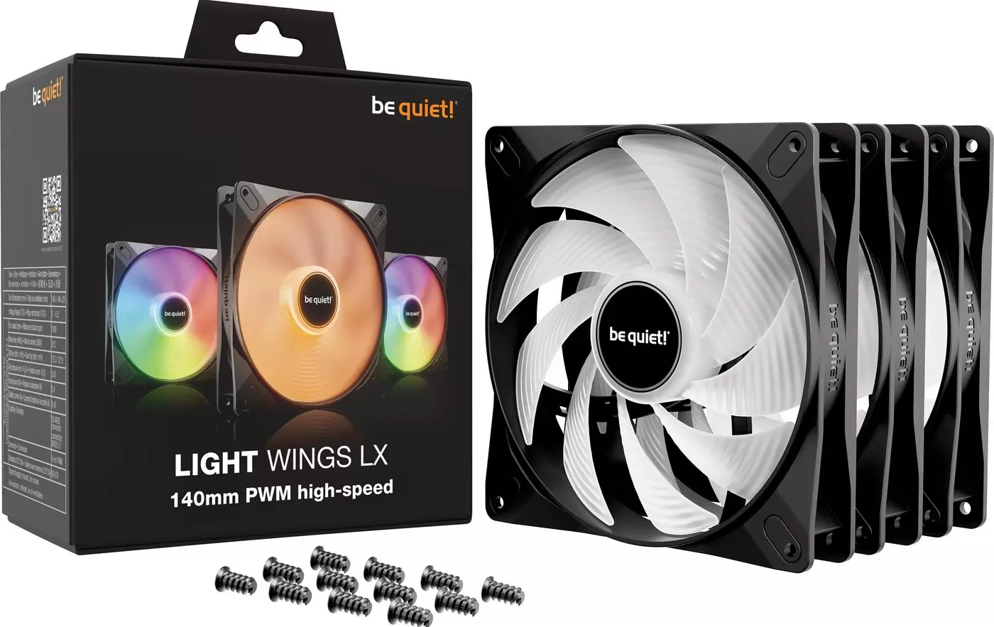 Комплект вентиляторов для корпуса be quiet! Light Wings LX 140mm PWM HS 3-Pack BL130 фото