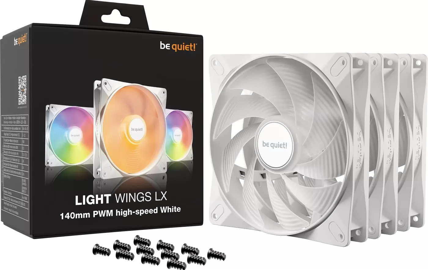 Комплект вентиляторов для корпуса be quiet! Light Wings LX 140mm PWM HS 3-Pack W BL131 фото