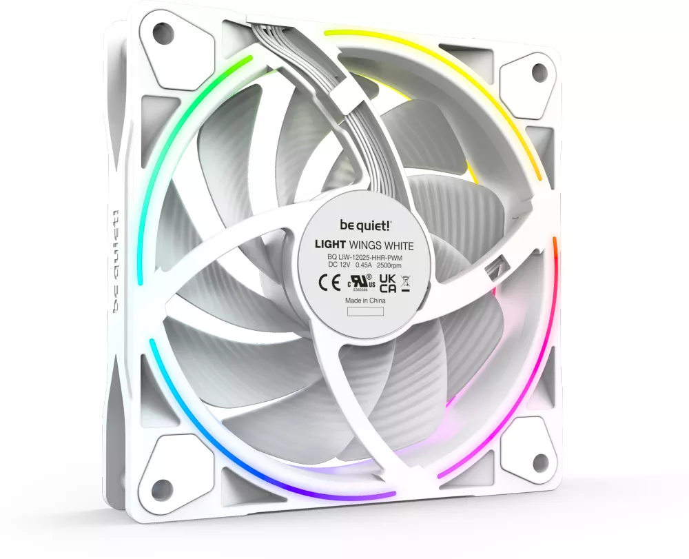 Набор вентиляторов с контроллером be quiet! Light Wings White 120mm PWM High-Speed Triple-Pack BL101 фото