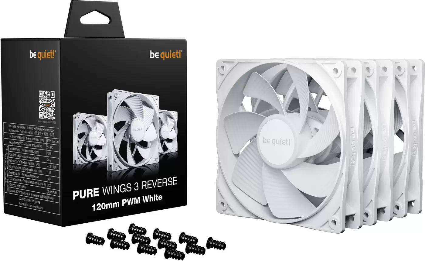 Вентилятор для корпуса be quiet! Pure Wings 3 120mm PWM Reverse BL136 фото
