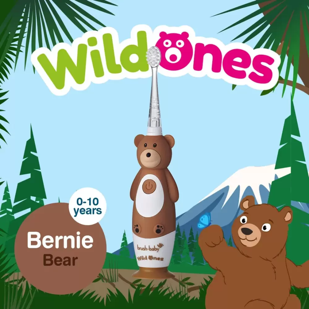 Электрическая зубная щетка Brush-Baby WildOnes Bear фото 6