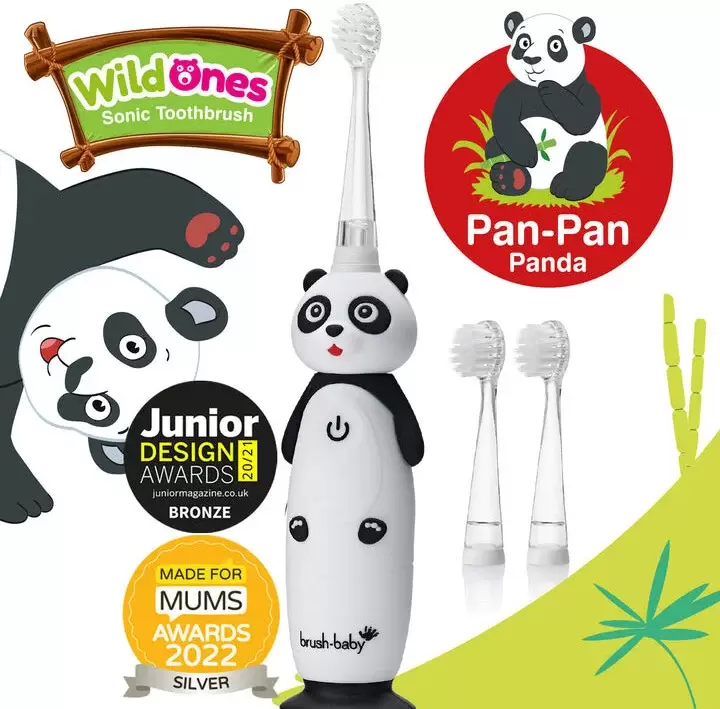 Электрическая зубная щетка Brush-Baby WildOnes Panda фото 3