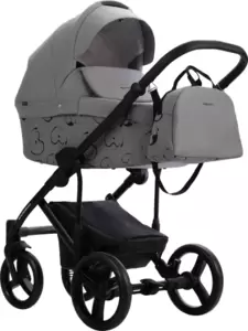 Детская универсальная коляска Bebetto Magnum Light SE 2 в 1 (07, светло-серый/черная рама) фото