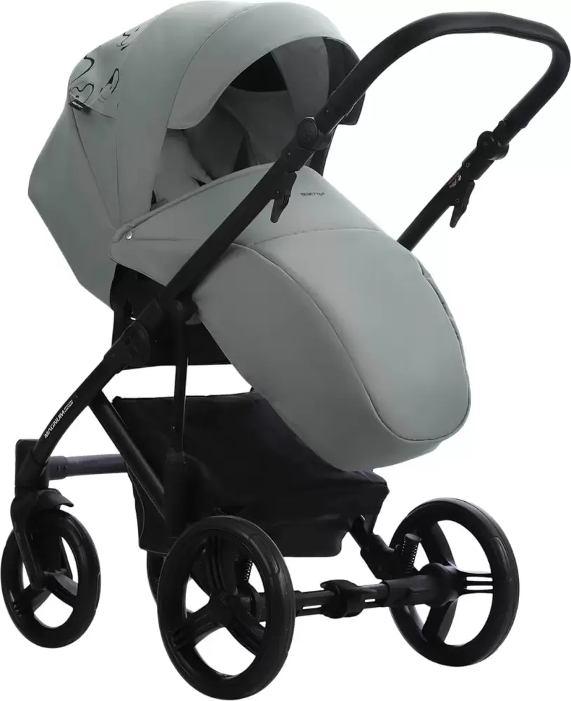 Детская универсальная коляска Bebetto Magnum Light SE 2 в 1 (09, шалфей/черная рама) фото