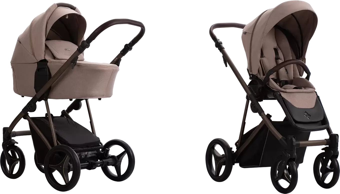 Детская универсальная коляска Bebetto Pelpasso 2 в 1 (02 Choco/бежевый) фото