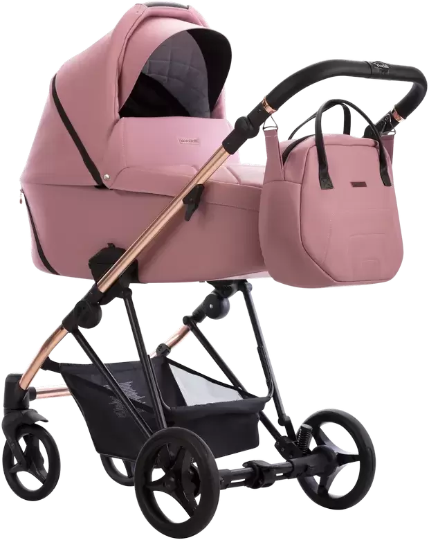 BEBETTO Yoddi Premium Class 2 в 1 PC (05, розовая кожа/рама бронза)