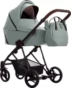 Детская универсальная коляска Bebetto Yoddi Pro 2 в 1 (04, шалфей кожа) фото