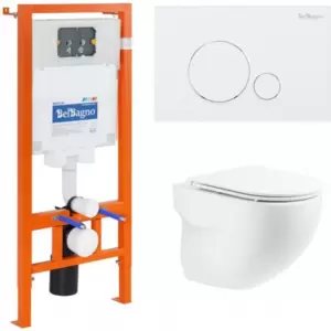Унитаз BelBagno BB066CHR/BB870SC/BB002-80/BB014-SR-BIANCO фото