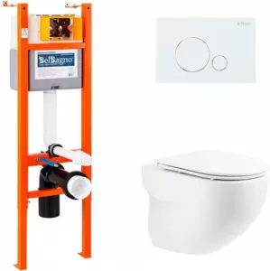 Унитаз BelBagno BB066CHR/BB870SC/BB004-40 EXPERT/BB014-SR-BIANCO фото