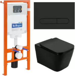 Унитаз BelBagno BB3202CHR-MB/BB3202SC-MB/BB002-80/BB007-PR-NERO.M фото