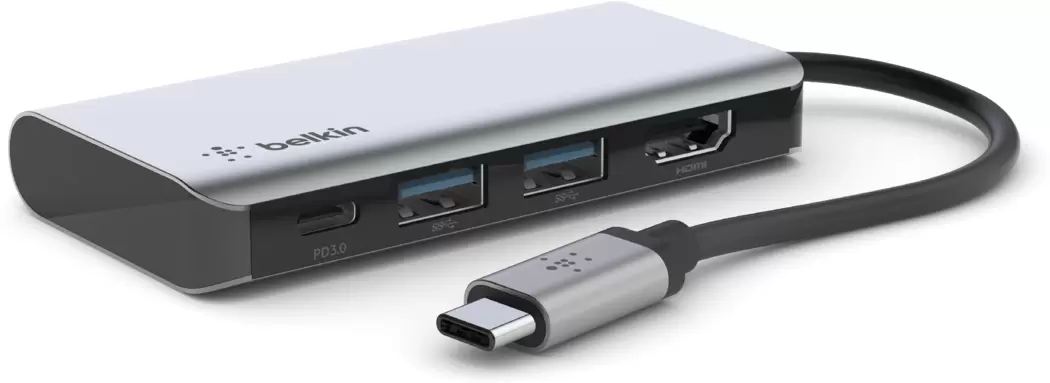 Belkin Multiport Adapter 4-in-1 2xUSB-A 3.0/HDMI AVC006btSGY