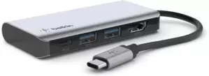 Док-станция Belkin Multiport Adapter 4-in-1 2xUSB-A 3.0/HDMI AVC006btSGY фото