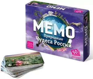 Настольная игра Бэмби Мемо - Природные чудеса России