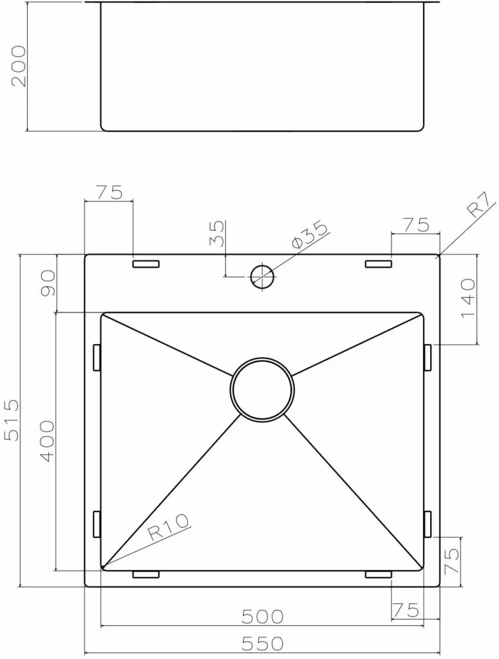 Кухонная мойка Berg Acero XL фото