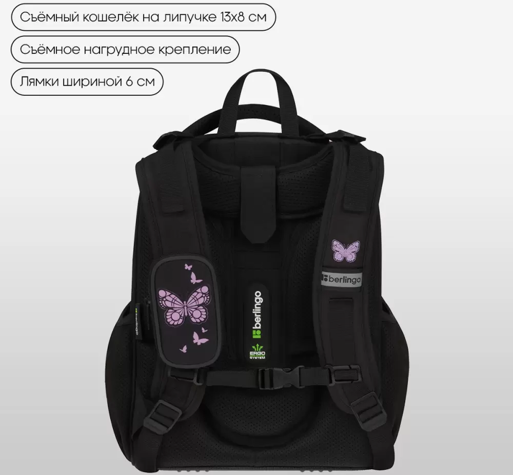 Школьный рюкзак Berlingo Expert. Butterfly Effect RU-EX-1109 фото
