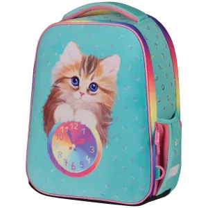 Школьный рюкзак Berlingo Кошечка RU07131 мятный/розовый фото