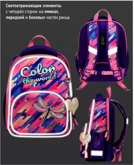 Школьный рюкзак Berlingo Profi Color The World RU07201 фото