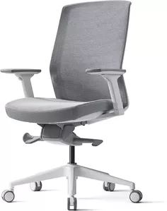 Офисное кресло Bestuhl J1 (рама белая, серый) без подголовника фото