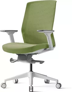 Офисное кресло Bestuhl J1 (рама белая, зеленый) без подголовника фото
