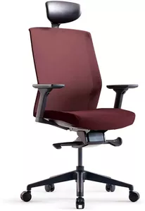 Офисное кресло Bestuhl J1 (рама черная, коричневый) с подголовником фото