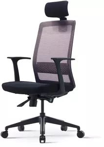 Офисное кресло Bestuhl S30 (рама черная, черный/красный) с подголовником фото