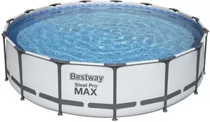 Каркасный бассейн Bestway Steel Pro Max (457x107, с фильтр-насосом, чехлом, диспенсером и лестницей) фото