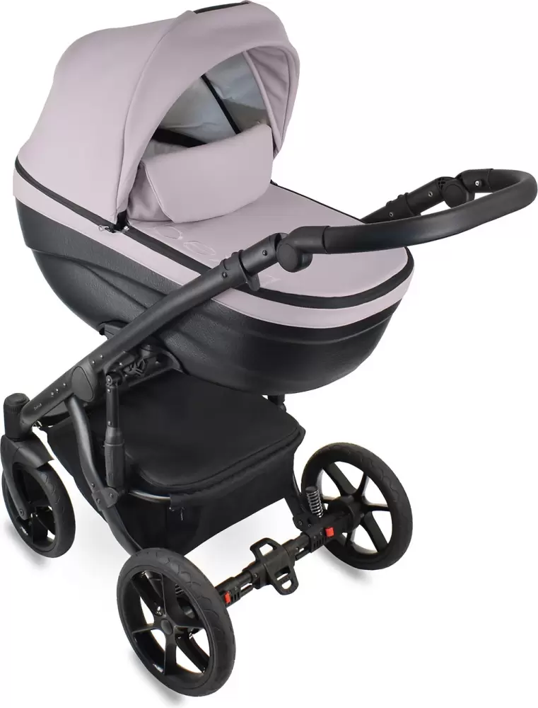 Детская универсальная коляска Bexa Ideal Eco 2 в 1 (IE 07, черный/пудра кожа) фото