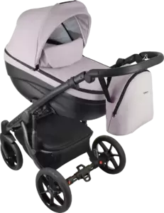 Детская универсальная коляска Bexa Ideal Eco 2 в 1 (IE 07, черный/пудра кожа)