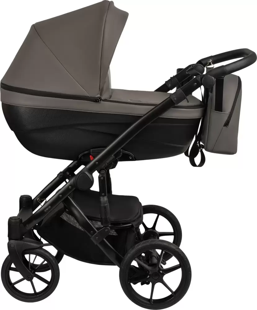 Детская универсальная коляска Bexa Ideal Eco 2в1 IE (06, черный/темно-серая кожа) фото