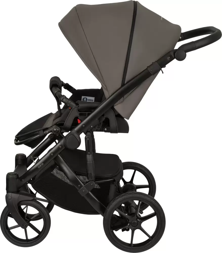 Детская универсальная коляска Bexa Ideal Eco 2в1 IE (06, черный/темно-серая кожа) фото