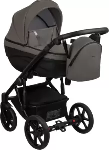 Детская универсальная коляска Bexa Ideal Eco 2в1 IE (06, черный/темно-серая кожа) фото